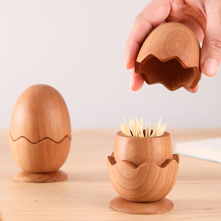 爪楊枝入れ 木製 卵形 – Rakasei