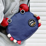 Cute crab shoulder bag, unisex tote bag, date, outing, gift