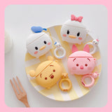 airpodspro case cute Donald Daisy Pooh Piglet Disney silicone airpods case pink white yellow