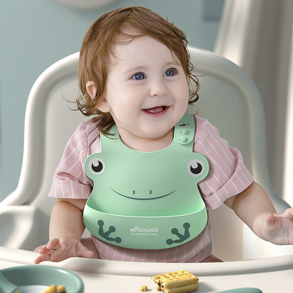 Baby Apron Baby Bib Silicon Animal Pattern Meal Baby Gift