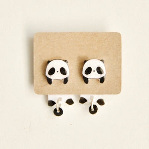 Panda Earrings Insert Type/Magnet Type 