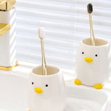 toothpaste cup ceramic duck