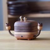 cup mat wooden crab shape