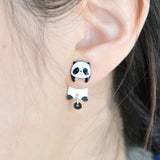 Panda Earrings Insert Type/Magnet Type 