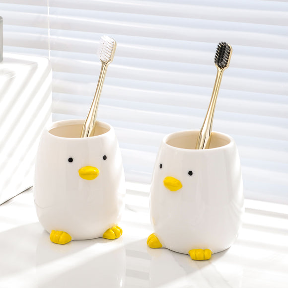 toothpaste cup ceramic duck