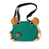 Cute crab shoulder bag, unisex tote bag, date, outing, gift