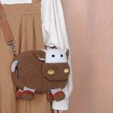 Sheep Tote Bag Women's Shoulder Bag Cute Stuffed Animal Date Outing Present