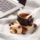 cup mat wooden panda shape