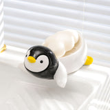 Soap dish Drainer Ceramic Penguin