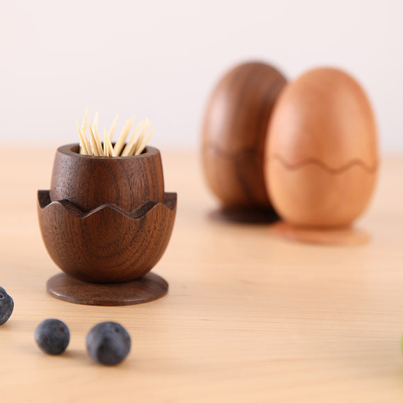 toothpick holder wooden oval