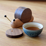 cup mat wooden snail shape