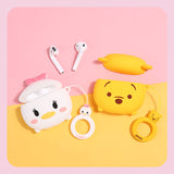 airpodspro case cute Donald Daisy Pooh Piglet Disney silicone airpods case pink white yellow