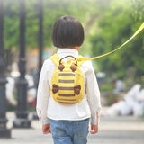 Children's backpack with lost string, loss prevention, honey, ladybug, stretchable, red, yellow