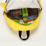 Children's backpack with lost string, loss prevention, honey, stretchable, yellow, pink