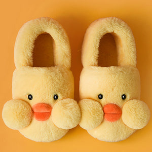 Cute Room Shoes Duck Design Fluffy Slippers Cold Protection