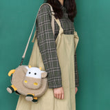 Sheep Tote Bag Women's Shoulder Bag Cute Stuffed Animal Date Outing Present