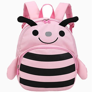 Children's backpack with lost string, loss prevention, honey, stretchable, yellow, pink