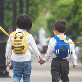 Children's backpack with lost string, loss prevention, honey, ladybug, stretchable, red, yellow