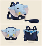 Lost Child Prevention Backpack Harness Lead Lightweight School Bag Elephant Owl Fox Panda Husky Pink Yellow Blue Gray