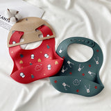 [Set of 2] Cute Baby Bib, Waterproof Silicone, Children's Apron, For Space Meals, Baby Gifts